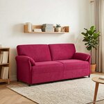 vidaXL Sofa 3 places Bordeaux 198 x 83 x 95 cm Velours