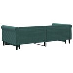 vidaXL Lit de jour avec lit gigogne vert foncé 90x200 cm velours
