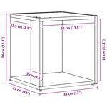 vidaXL Étagères d'angle Chêne noir 33 x 33 x 34.5 cm Bois d'ingénierie
