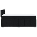 vidaXL Sommier à lattes de lit et matelas Noir 80x200 cm Tissu