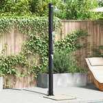 vidaXL Douche solaire extérieure Noir 217 cm PVC  aluminium