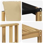 vidaXL Ensemble de canapés d'extérieur 11 Pièces Blanc et Beige