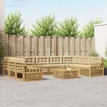 vidaXL Ensemble de canapés d'extérieur 10 Pièces Blanc et Beige
