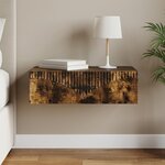 vidaXL Table d'appoint murale 59 x 34 5 x 17 cm Bois d'ingénierie