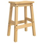 vidaXL Tabouret de bar 2 pc Cire de Miel 44 x 30 x 63 cm Pin massif