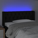 vidaXL Tête de lit à LED Noir 93x16x78/88 cm Tissu
