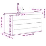 vidaXL Ensemble de meubles de salle de bain 2 Pièces gris béton