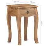 vidaXL Table de chevet 28x28x46 cm Bois de manguier massif