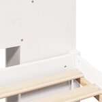 vidaXL Lit bibliothèque sans matelas blanc 135x190 cm bois pin massif