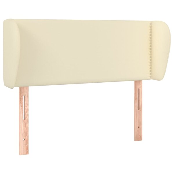 vidaXL Tête de lit avec oreilles Crème 103x23x78/88 cm Similicuir