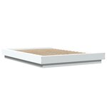 vidaXL Cadre de lit avec lumières LED sans matelas blanc 120x200 cm