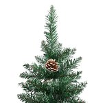 vidaXL Sapin de Noël mince bois véritable et neige blanche vert 150 cm