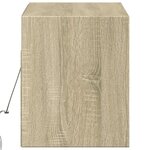 vidaXL Meuble TV mural avec lumières LED chêne sonoma 100x31x35 cm