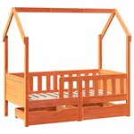 vidaXL Cadre de lit enfant avec tiroirs sans matelas 70x140 cm bois