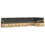 vidaXL Ensemble de canapés d'extérieur 6 Pièces Blanc et anthracite