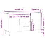vidaXL Buffet chêne sonoma 100x36x60 cm bois d'ingénierie