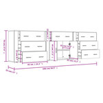 vidaXL Buffets 3 Pièces Chêne marron Bois d'ingénierie