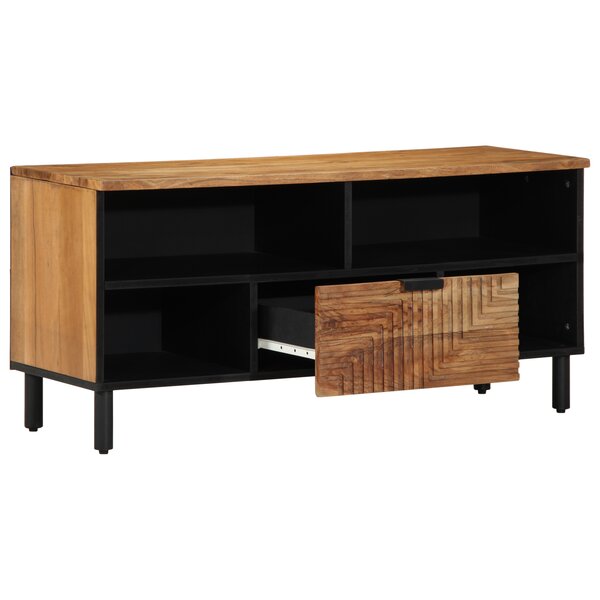 Meuble TV vidaXL 100x33 5x46 cm en Bois Massif d'Acacia