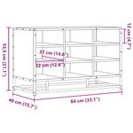 vidaXL Banc à chaussures chêne sonoma bois d'ingénierie et métal