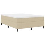 vidaXL Lit à ressorts avec matelas vert clair et gris  140 x 200 cm  en tissu veloudoux