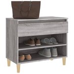 vidaXL Armoire à chaussures Sonoma gris 70x36x60 cm Bois d'ingénierie