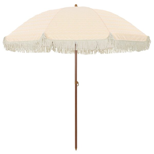 vidaXL Parasol de plage Jaune et blanc 205 x 205 x 210 cm