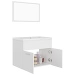vidaXL Ensemble de meubles de salle de bain Blanc Aggloméré
