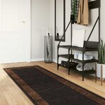 vidaXL Coureur de Tapis MARSA Noir 100 x 450 cm Polyester et PVC