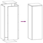 vidaXL Supports pour plantes 2 Pièces Blanc 24 x 24 x 75 cm Acier