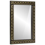vidaXL Miroir de bain 50x70x2 5 cm bois de manguier massif et verre