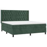 vidaXL Sommier à lattes de lit et matelas Vert foncé 160x200cm Velours
