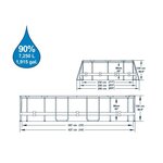 Piscine Hors-sol Tubulaire Bestway Power Steel Oval Imitation Rotin 427x250x100 cm avec Épurateur a Cartouche de 2 006 L/H Bâche et