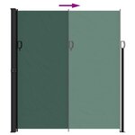 vidaXL Auvent latéral rétractable vert foncé 220x300 cm