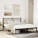 vidaXL Cadre de lit en métal sans matelas chêne sonoma 140x200 cm