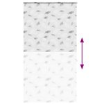 vidaXL Store enrouleur de douche avec cassette largeur du tissu 126 cm