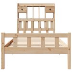 vidaXL Lit bibliothèque sans matelas 90x190 cm bois de pin massif