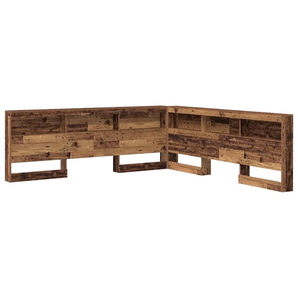 vidaXL Tête de lit de rangement Bois ancien 200 cm Bois d'ingénierie