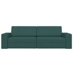 vidaXL Canapé Lit 2-en-1 Vert Foncé 245x150x60.5 cm Tissu