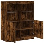 vidaXL Buffet chêne fumé 81x37x100 cm bois d'ingénierie