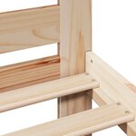 vidaXL Cadre de lit sans matelas 135x190 cm bois de pin massif