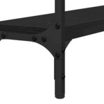 vidaXL Table console avec étagère Chêne noir 100 x 22.5 x 75 cm