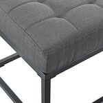 Tabouret banc banquette rembourré 120 x 40 x 38 cm gris 03_0008714