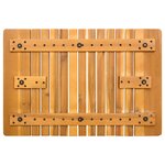 vidaXL Tapis de bain Uni Marron 59 x 40 cm bois