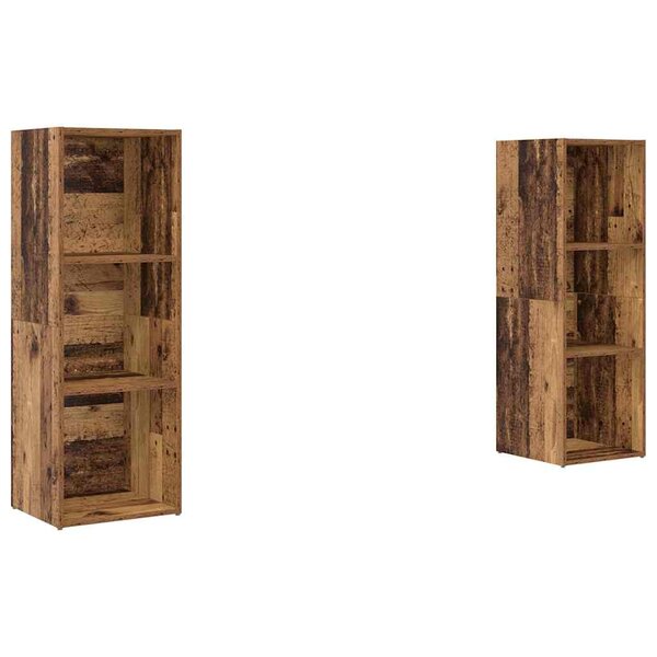 vidaXL Ensemble meuble TV 2 Pièces Bois Ancien 107 x 35 x 37 cm