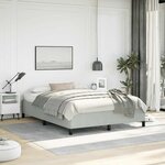 vidaXL Cadre de lit gris clair 137x190 cm velours