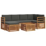 vidaXL Ensemble de canapé d'angle 7 Pièces Naturel et Anthracite
