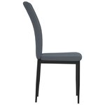 vidaXL Chaises à manger lot de 4 Gris foncé Velours