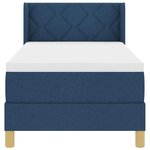 vidaXL Lit à Ressorts avec matelas Bleu 80 x 200 cm tissu