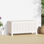 vidaXL Boîte de rangement de jardin Blanc 108x42 5x54 cm Bois de pin