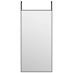 vidaXL Miroir de porte Noir 40x80 cm Verre et aluminium